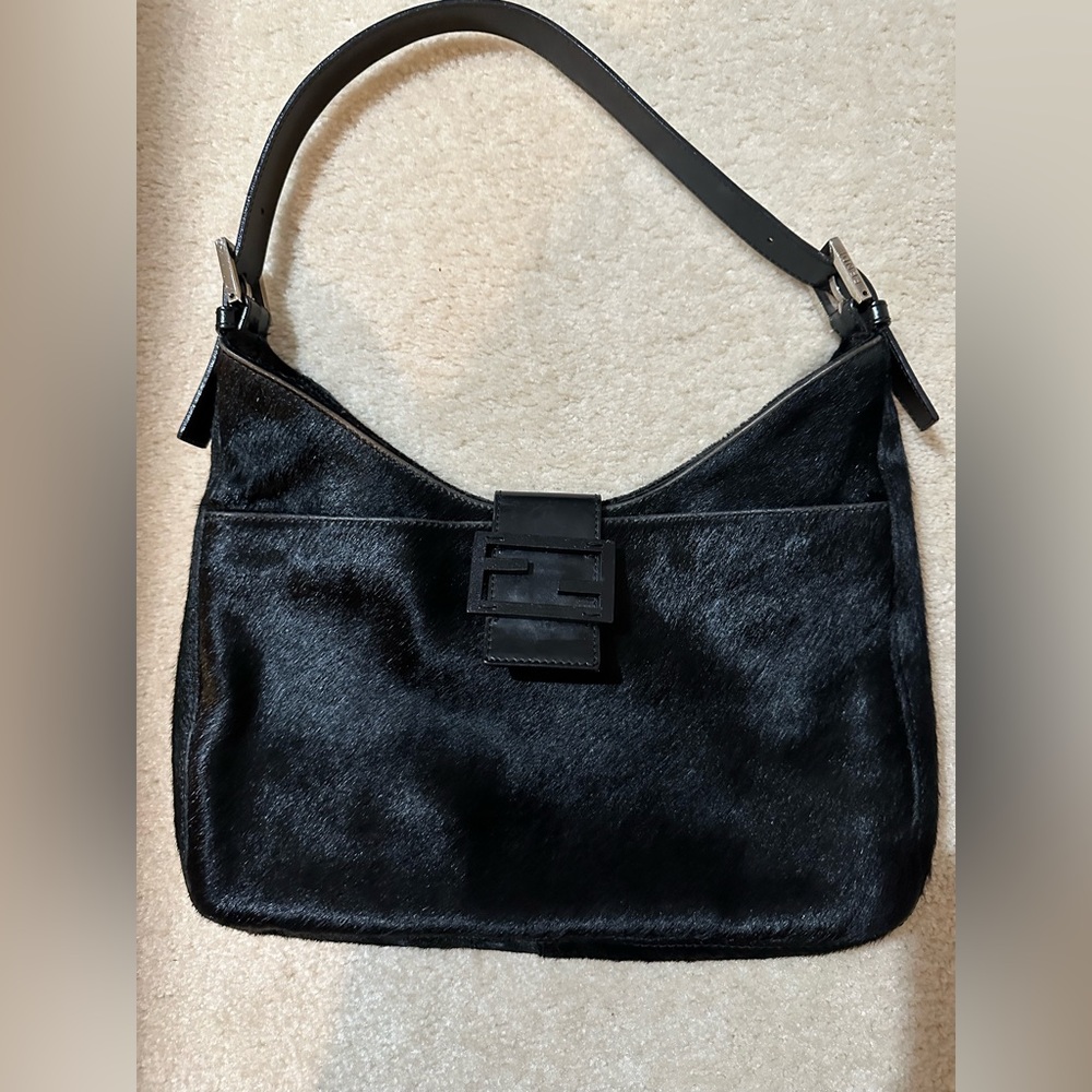 fendi pony hair vintage hobo